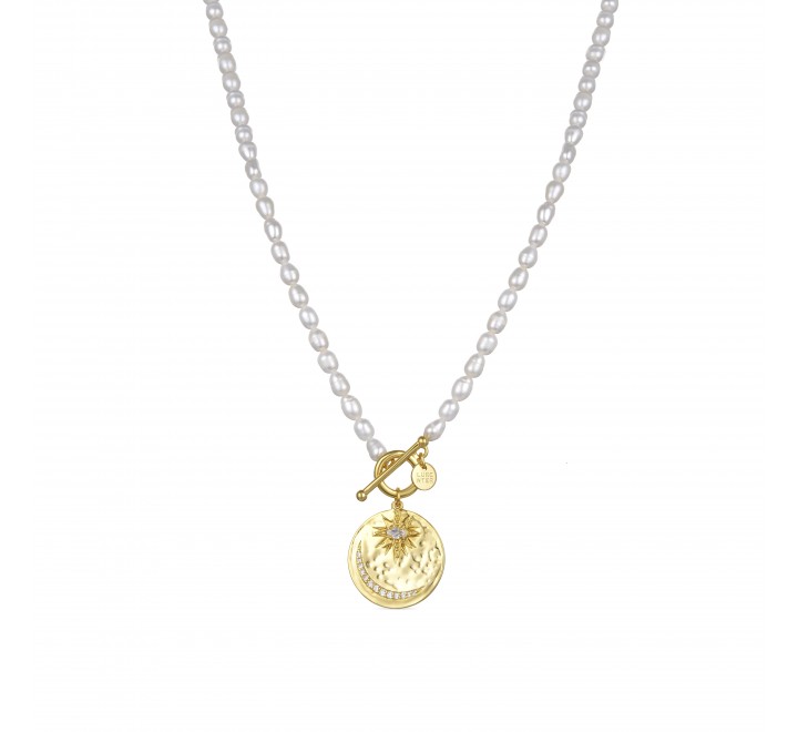 COLLAR LUXENTER PERLAS Y COLGANTE DORADO SGNX18811400