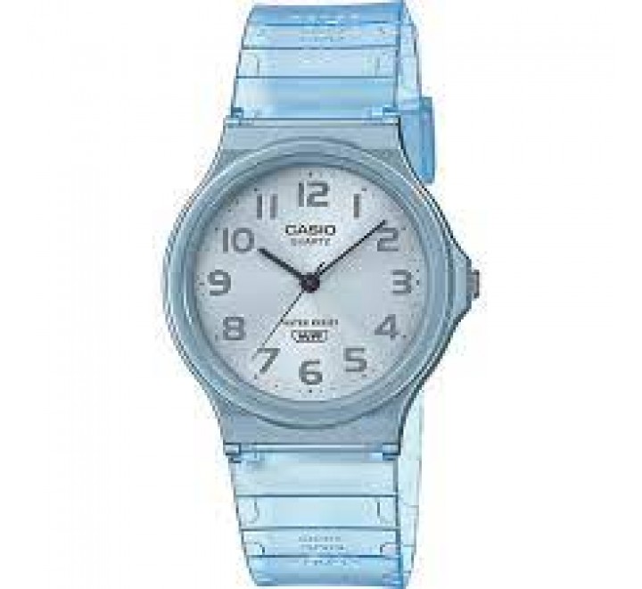 RELOJ CASIO POP ANALOGICO CORREA TRANSLUCIDA AZUL M-24S-2BEF