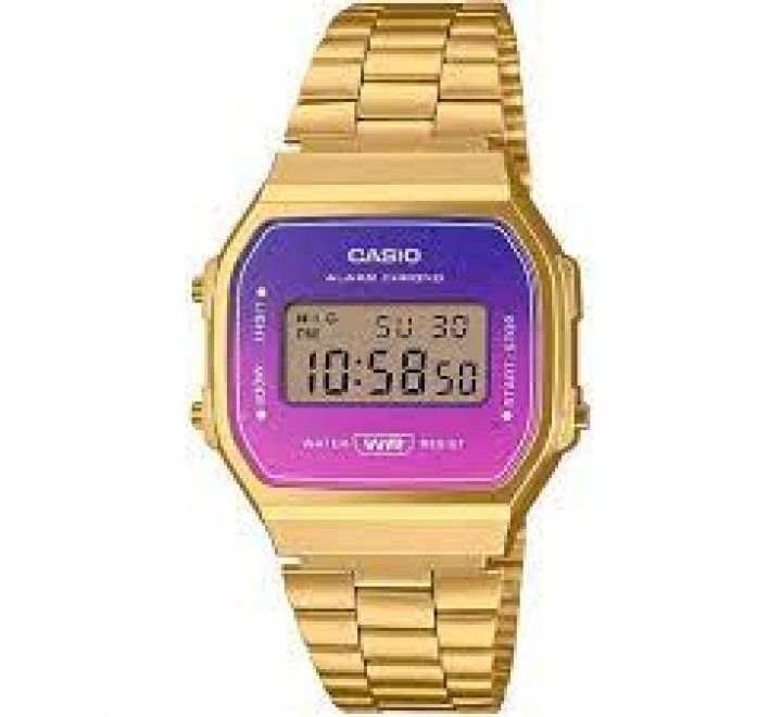 RELOJ CASIO ICONIC DIGI CAJA ARMIS ACERO DORAD A168WERG-2AEF