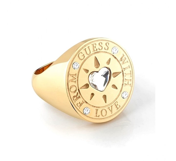 ANILLO GUESS UBR70009-56 N?16 ACERO DORADO REDONDO CIRCONITA