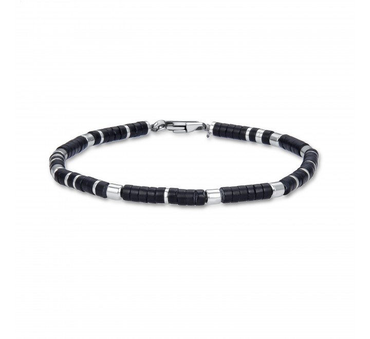 PULSERA LUXENTER RODIO COLOR NEGRO SSBX236701M