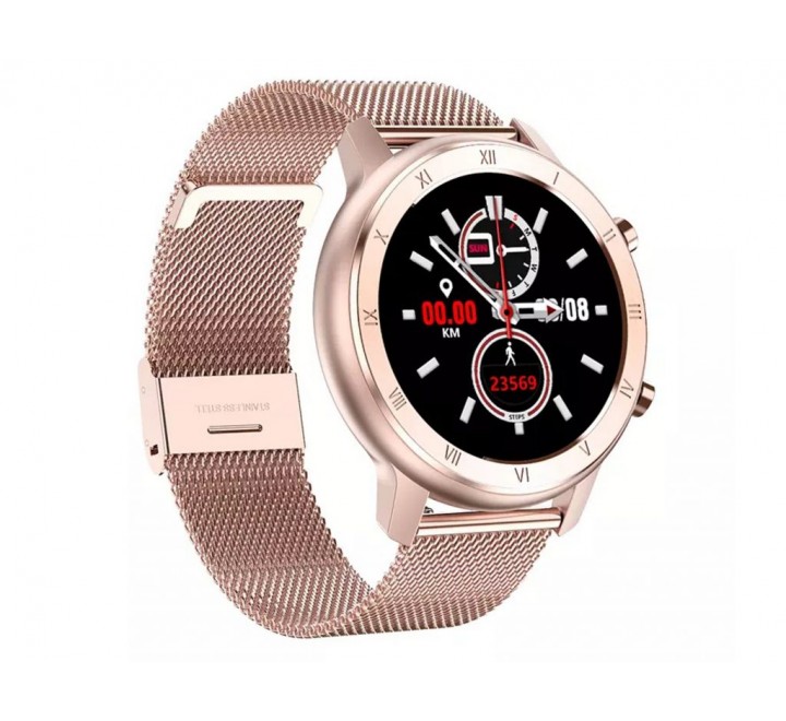 RELOJ LISKA SMARTWATCH ACERO ROSADO CAJA REDONDA SV-02FC-3