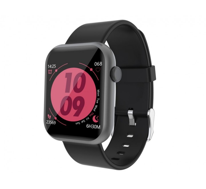 RELOJ LISKA SMARTWATCH CUADRADO SILICONA NEGRA SV-15QW-1