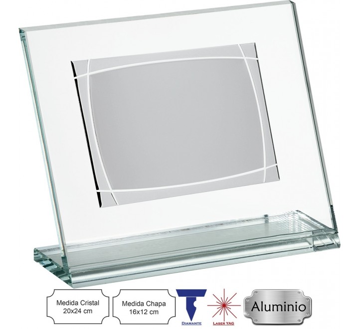 PLACA 12847-E ALUMINIO CRISTAL