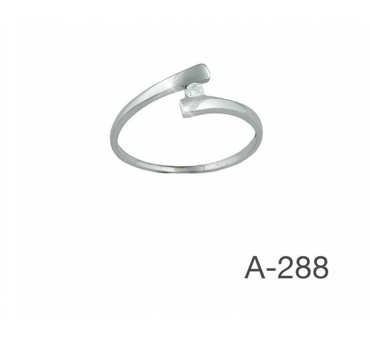 ANILLO BRILLANTE 0,05KTES ORO BLANCO 18KTES G/H-VS A-288