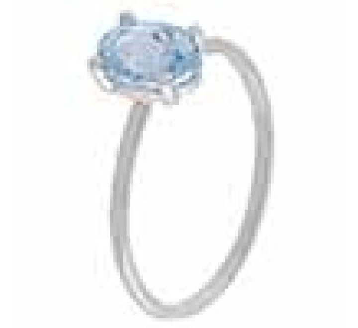 ANILLO ORO BLANCO Y TOPACIO AZUL GRN-115-2170-16