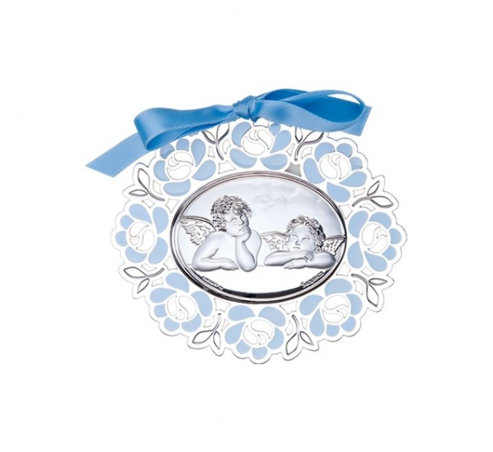 PLACA DE CUNA SQ4082/PC ANGEL GUARDA AZUL