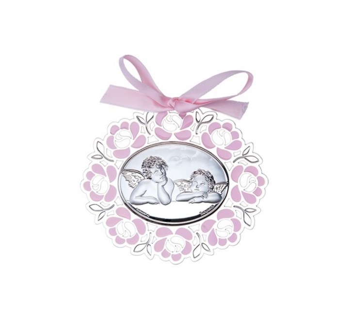 PLACA DE CUNA SQ4082/PR ANGEL GUARDA ROSA