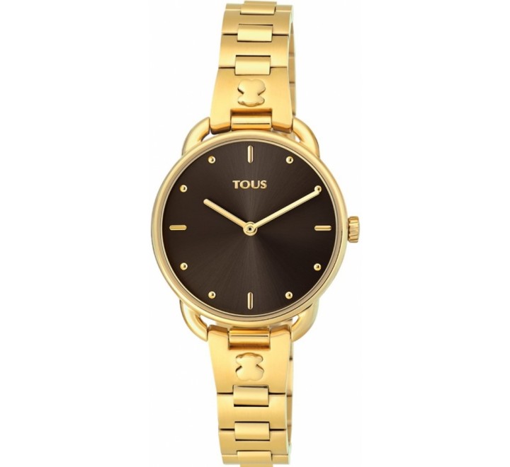 Reloj Tous Let 200350720 analogico para mujer con movimiento de cuarzo correa de acero inoxidable y resistencia al agua de 50 metros