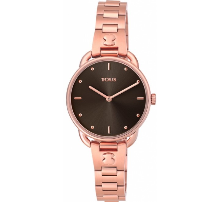 RELOJ TOUS ACERO ROSADO ESFERA NEGRA 200350730