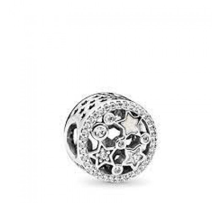 CHARMS PANDORA PLATA CIRCONITAS Y ESTRELLAS 796373