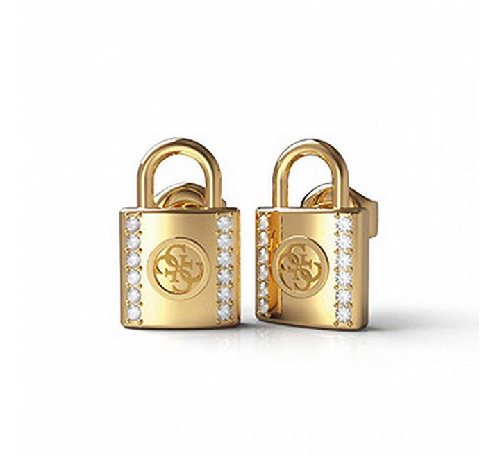 PENDIENTES GUESS ACERO DORADO CANDADO UBE01096JWYGT-U