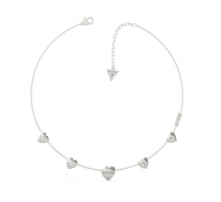 GARGANTILLA GUESS UBN70028 ACERO CORAZONES CIRCONITAS