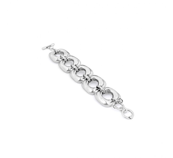 PULSERA CICLON ESLABONES CUADRADOS GRANDES 192152