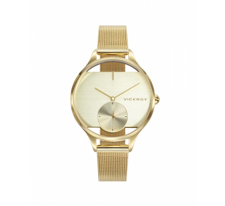 RELOJ VICEROY MALLA ACERO DORADO ESFERA DORADA 42370-90