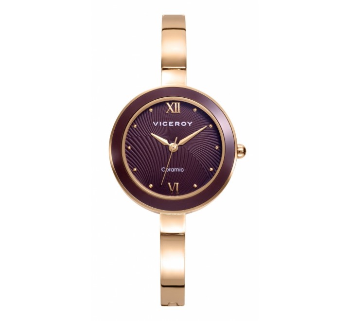 RELOJ VICEROY ACERO DORADO ESFERA Y BISEL MARRON 471310-43