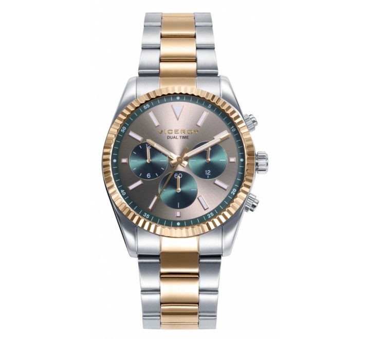 RELOJ VICEROY CAJA Y ARMIS ACERO BICOLOR DORADO 42443-97