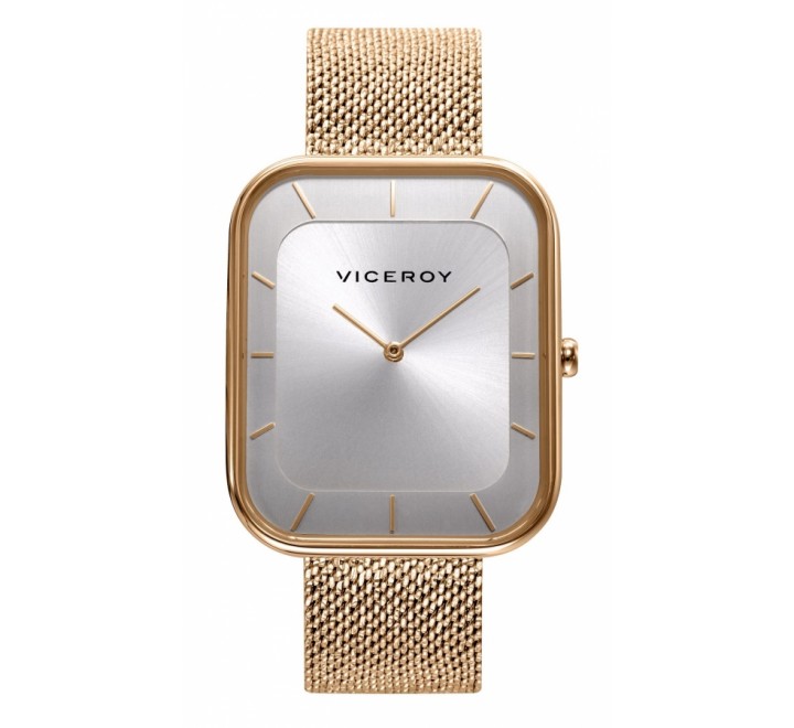 RELOJ VICEROY MALLA ACERO DORADO CUADRADO 471316-27