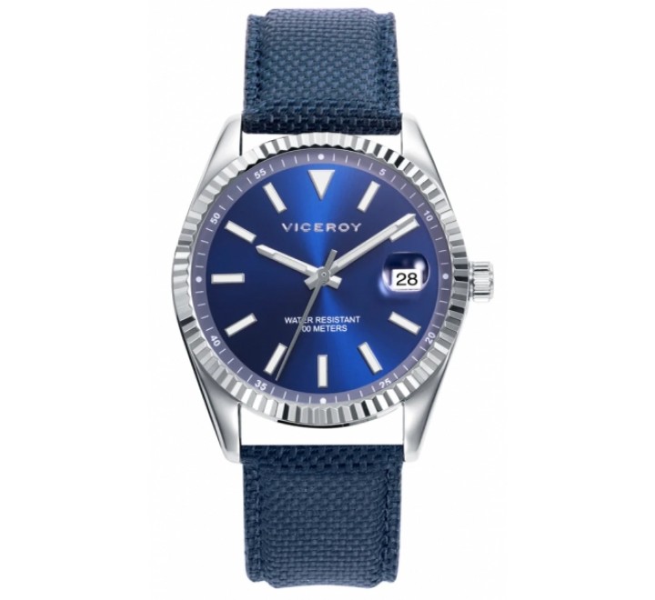 RELOJ VICEROY CAJA ACERO CORREA AZUL 42437-37