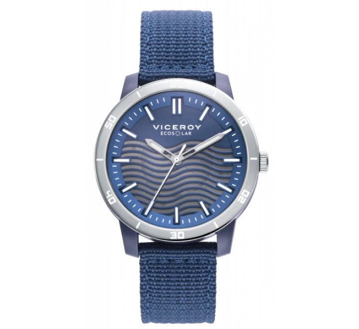 RELOJ VICEROY CAJA PLASTICO RECICLADO CORREA AZUL 41133-37