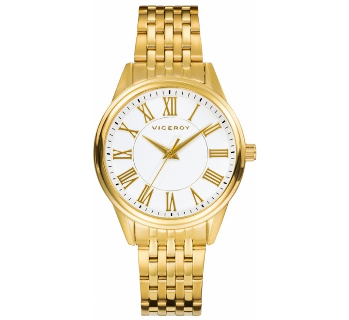 RELOJ VICEROY ACERO DORADO ESFERA BLANCA 401151-03