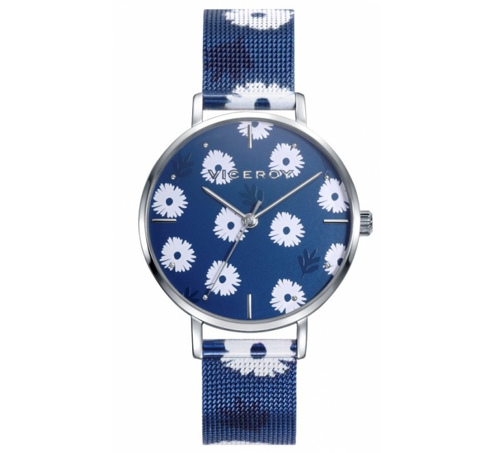 RELOJ VICEROY ACERO AZUL ARMIS Y ESFERA FLORES 401140-37