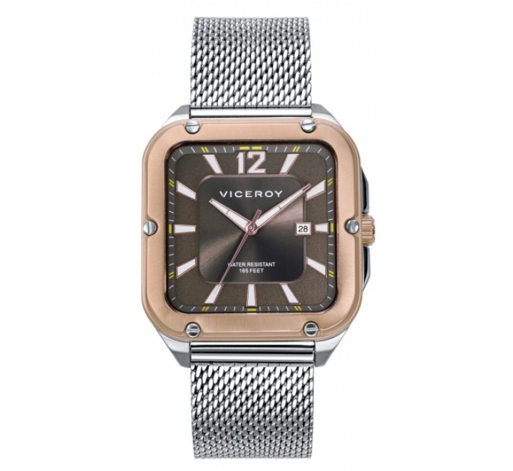 RELOJ VICEROY CAJA Y ARMIS ACERO BISEL ROSADO 401323-15