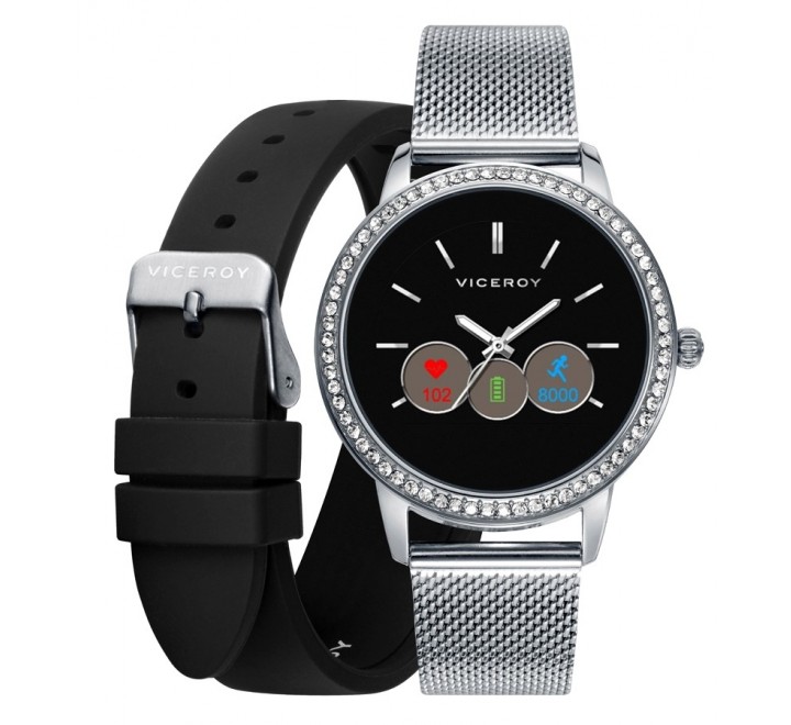 RELOJ VICEROY SMART ACERO CIRCONITAS Y OTRA CORREA 401150-80