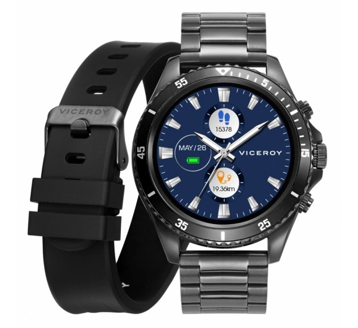RELOJ VICEROY SMART ACERO NEGRO Y OTRA CORREA 401257-50