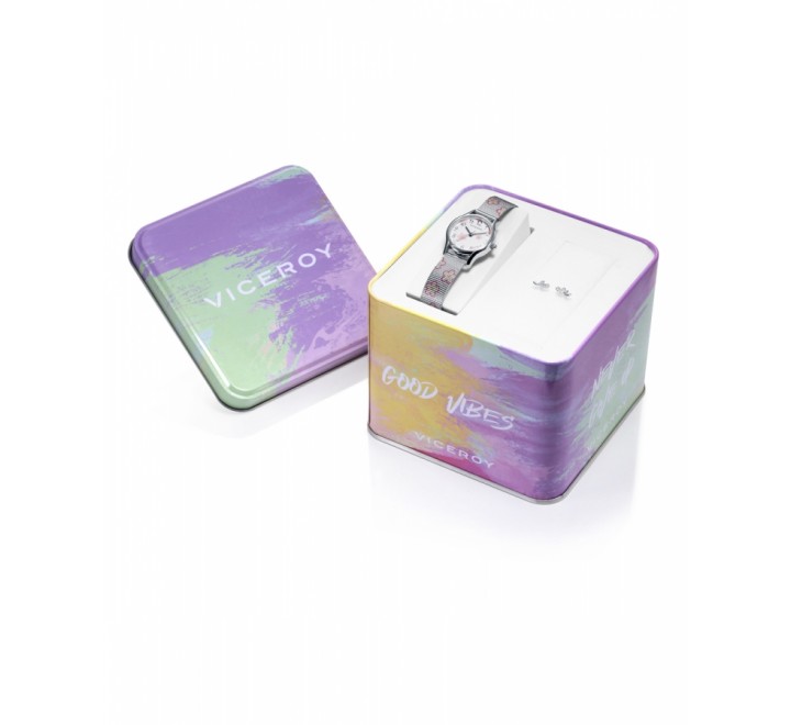 PACK RELOJ VICEROY NIÑA ACERO PENDIENTES REGALO 401254-05