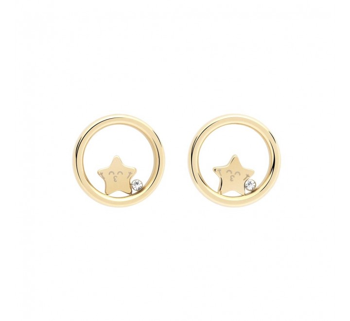PENDIENTES MR WONDERFUL WJ10110 ACERO CHAPADO ESTRELLA
