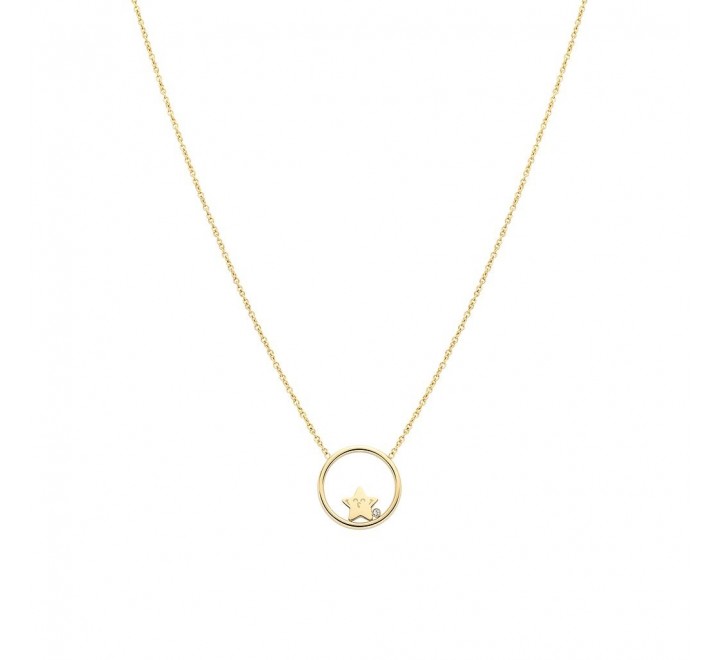 GARGANTILLA MR WONDERFUL WJ20110 ACERO CHAPADO ESTRELLA