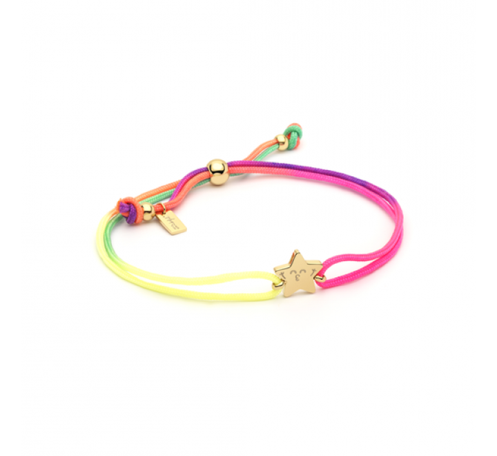 PULSERA MR WONDERFUL WJ30104 CUERDA COLORES ACERO CHAPADO
