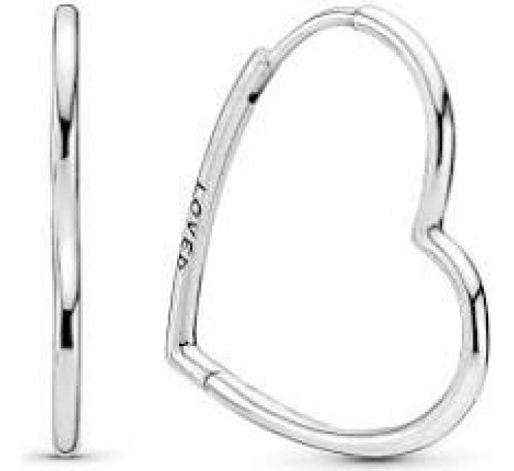 PENDIENTES PLATA PANDORA FORMA ARO CORAZON 297822
