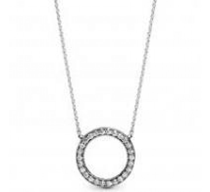 COLLAR PANDORA PLATA REDONDO CIRCONITAS 590514CZ-45