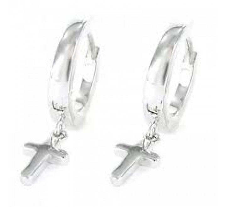 PENDIENTES PROMOJOYA 9101662 PLATA ARO CON CRUZ COLGANTE