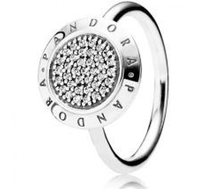 ANILLO PANDORA PLATA LOGO CON CIRCONITAS N190912CZ-50