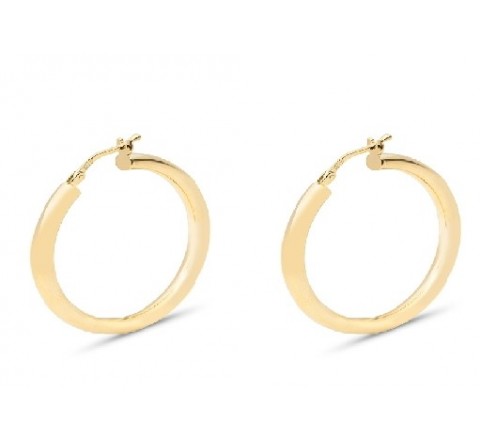 PENDIENTES PLATA DORADA ARO LISO 3X35MM PE4868CH