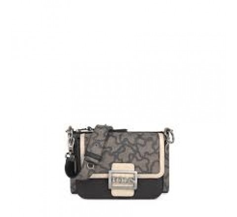 BANDOLERA TOUS 095891606 DOBLE K ICON NEGRO-BLANCO