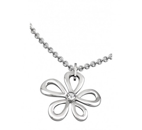 COLLAR LOTUS LS1535/1/1 ACERO FLOR UNA CIRCONITA