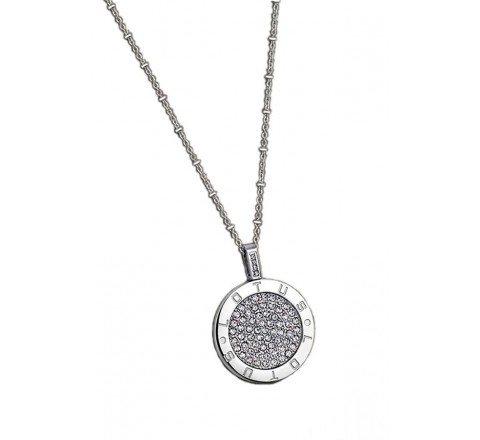 COLLAR LOTUS LS1751/1/1 ACERO CIRCULO CON CIRCONITAS