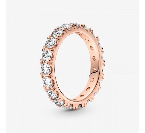 ANILLO PANDORA PLATA ROSADA CIRCONITAS Nº14 180050C01-54