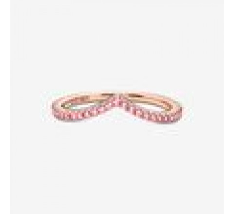 ANILLO PANDORA PLATA ROSADA CIRCONITAS Nº14 186316C02-54