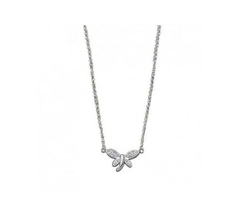 COLLAR LOTUS LS1882/1/1 ACERO LIBELULA CIRCONITAS