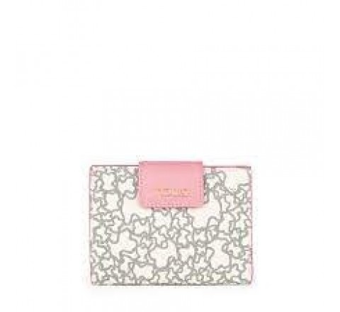 BILLETERA TOUS M 095970716 K MINI BEIGE-FUCSIA