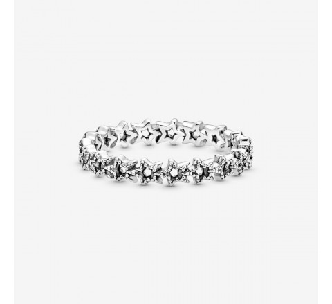 ANILLO PANDORA PLATA ESTRELLAS ASIMETRICAS Nº12 190029C00-52