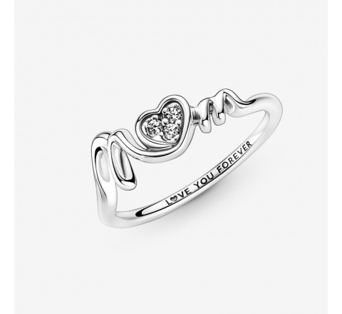 ANILLO PANDORA 191149C01-54 CORAZON MADRE EN PAVE