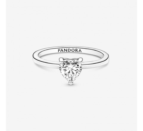 ANILLO PANDORA 191165C01-54 SOLITARIO CORAZON BRILLANTE