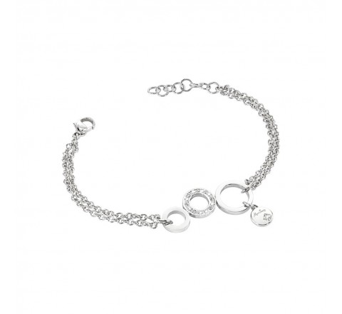 PULSERA MISS SIXTY ACERO TRES CIRCULOS Y CIRCONITAS SMXE02