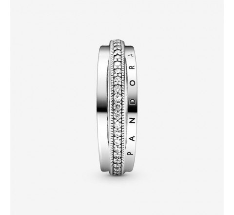 ANILLO PANDORA PLATA CON ALTO CIRCONITAS Nº10 199040C01-50